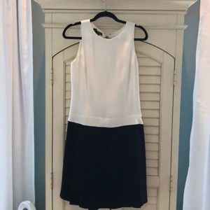 Ralph Lauren 8 drop waist cream and black dress.